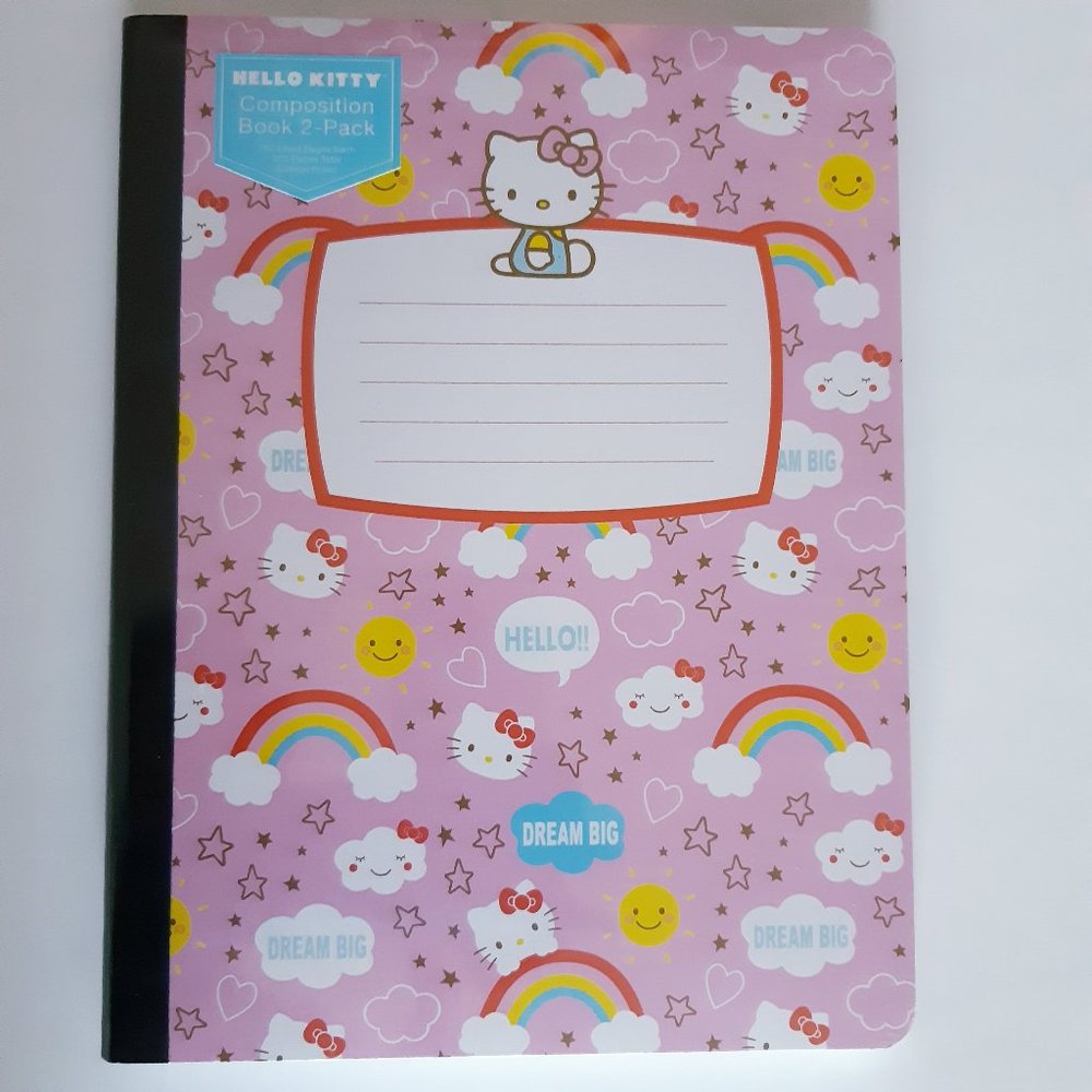 Hello Kitty Composition Notebooks Pink/Blue 2 Pack - Picture 2 of 6